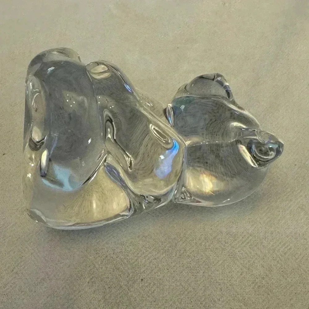 Princess House Crystal Glass Bear Figurine Paper Weight Decoration Germany VTG - Picture 9 of 10